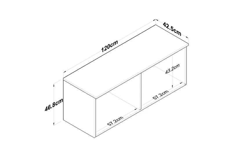 Frostine Overskab - Valnød/Hvid - Hus & renovering - Køkken & bad - Køkken & bryggers