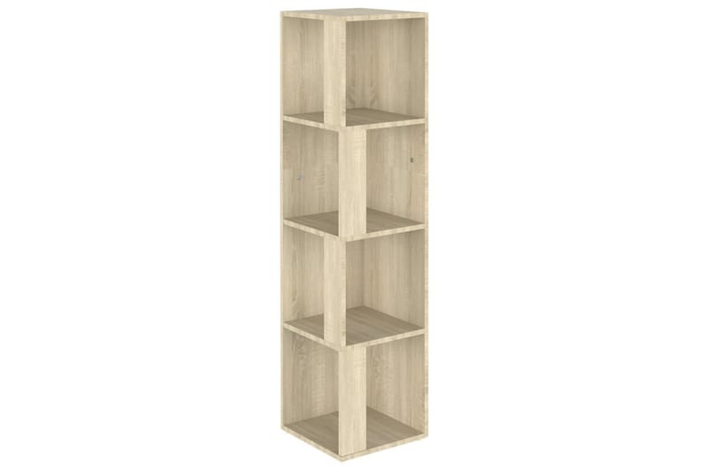 hjørnereol 33x33x132 cm spånplade sonoma-eg - Brun - Opbevaring - Hylder & Reoler - Hjørnehylde og hjørnereol