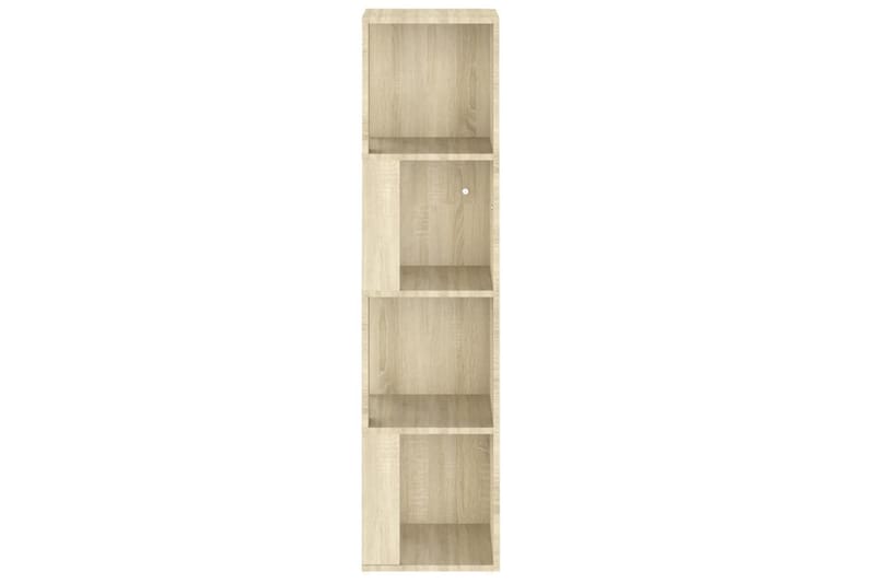 hjørnereol 33x33x132 cm spånplade sonoma-eg - Brun - Opbevaring - Hylder & Reoler - Hjørnehylde og hjørnereol