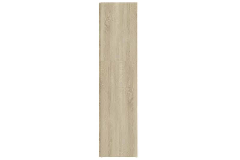 hjørnereol 33x33x132 cm spånplade sonoma-eg - Brun - Opbevaring - Hylder & Reoler - Hjørnehylde og hjørnereol