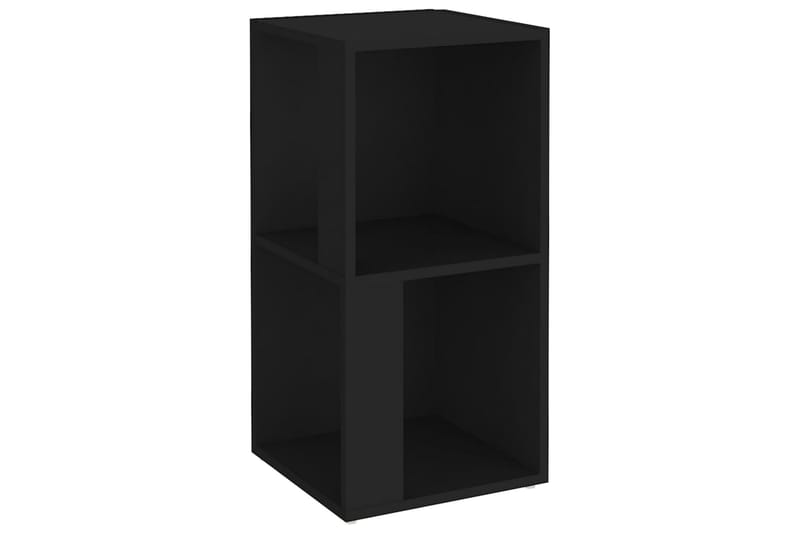 hjørnereol 33x33x67 cm spånplade sort - Sort - Opbevaring - Hylder & Reoler - Hjørnehylde og hjørnereol