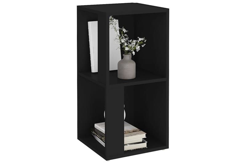 hjørnereol 33x33x67 cm spånplade sort - Sort - Opbevaring - Hylder & Reoler - Hjørnehylde og hjørnereol