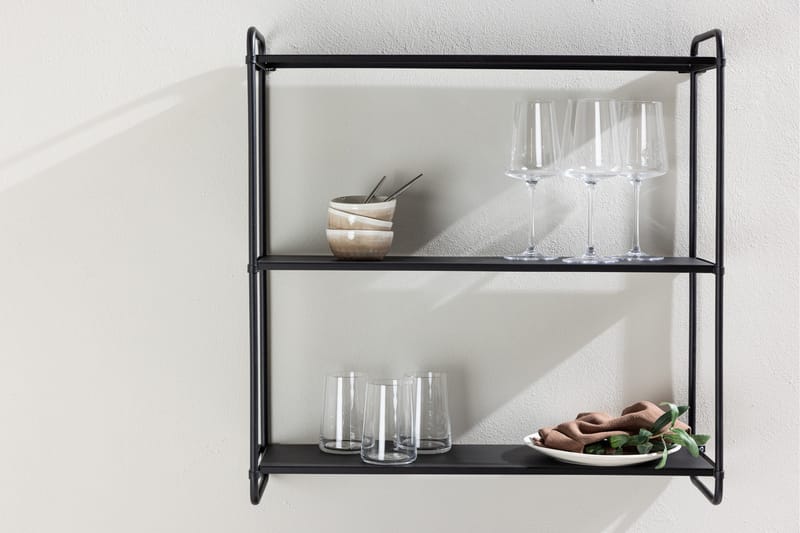 Lyon Tallerkenhylde 62x18 cm - Sort - Opbevaring - Hylder & Reoler - Opbevaringshylde - Tallerkenhylde
