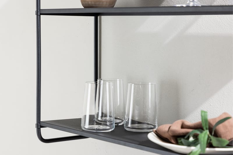 Lyon Tallerkenhylde 62x18 cm - Sort - Opbevaring - Hylder & Reoler - Opbevaringshylde - Tallerkenhylde