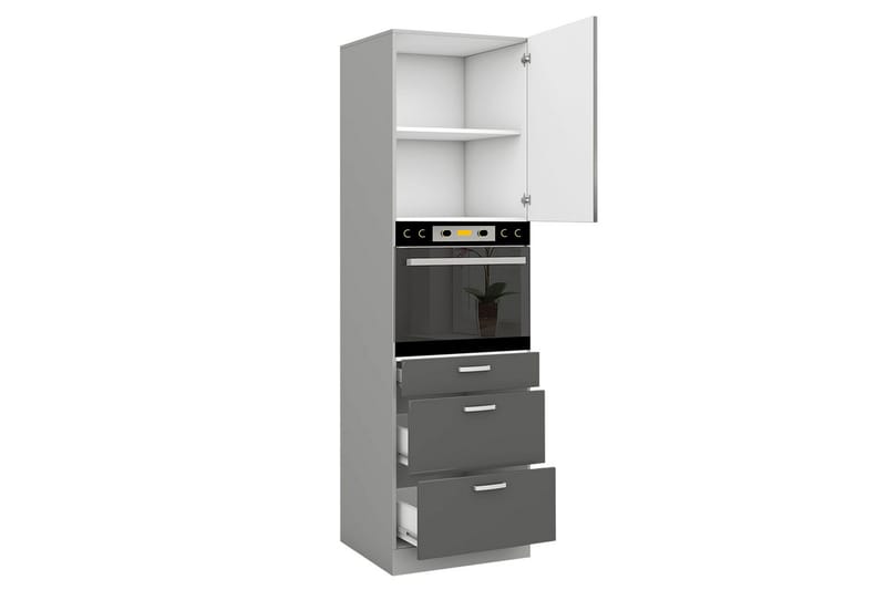 Grey køkkenskab 60x57x210 cm - Køkkenskab - Vasketøjsskab
