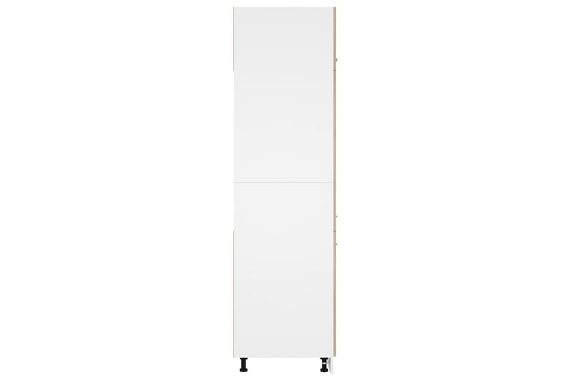 Skab til køleskab 60x57x207 cm spånplade sonoma-eg - Brun - Køkkenskab