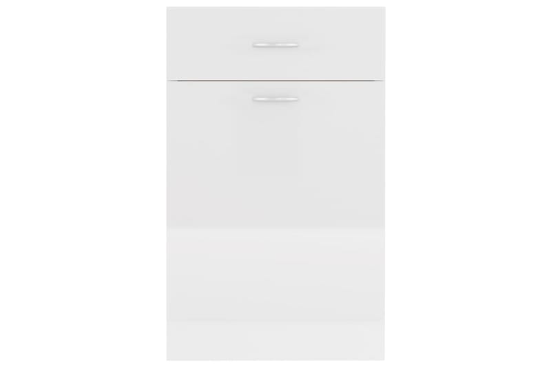 Skuffeunderskab 50x46x81,5 cm spånplade hvid højglans - Hvid - Køkkenskab