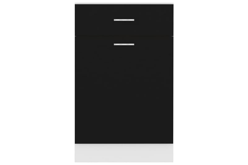 Skuffeunderskab 50x46x81,5 cm spånplade sort - Sort - Køkkenskab