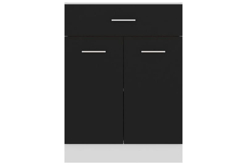 Skuffeunderskab 60x46x81,5 cm spånplader sort - Sort - Køkkenskab