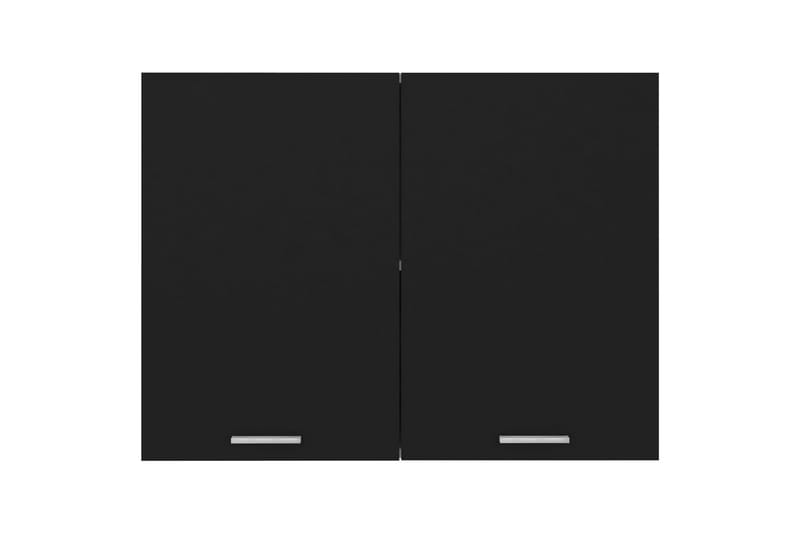 Vægskab 80x31x60 cm spånplade sort - Sort - Køkkenskab