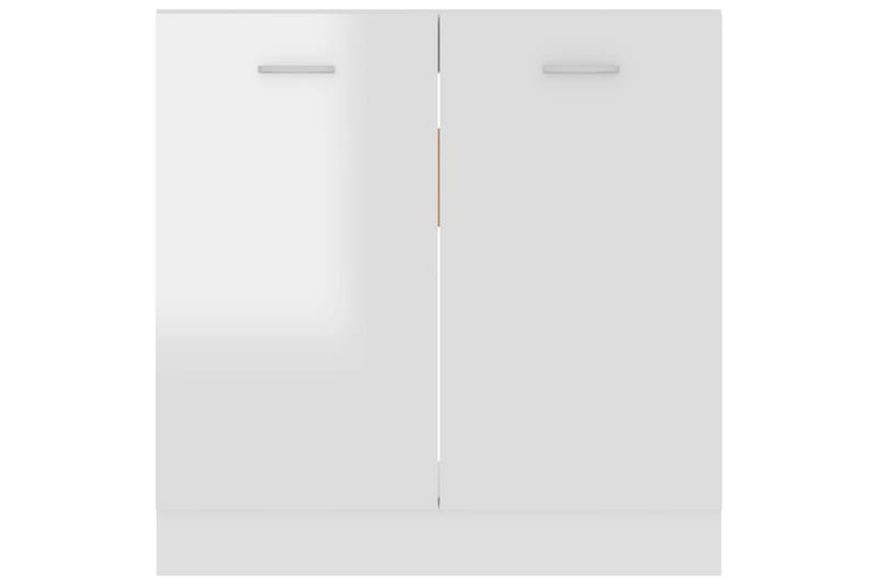 Vaskeunderskab 80x46x81,5 cm spånplade hvid højglans - Hvid - Køkkenskab
