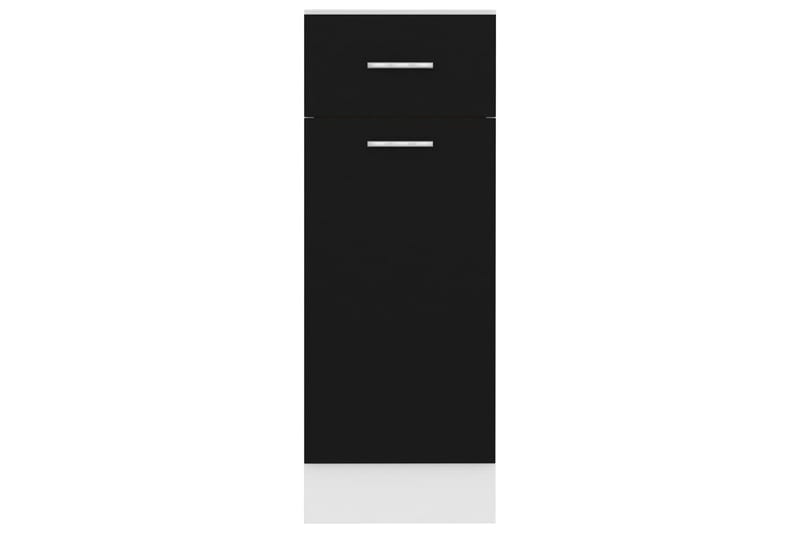 Skuffeunderskab 30x46x81,5 cm spånplader sort - Sort - Køkkenskab