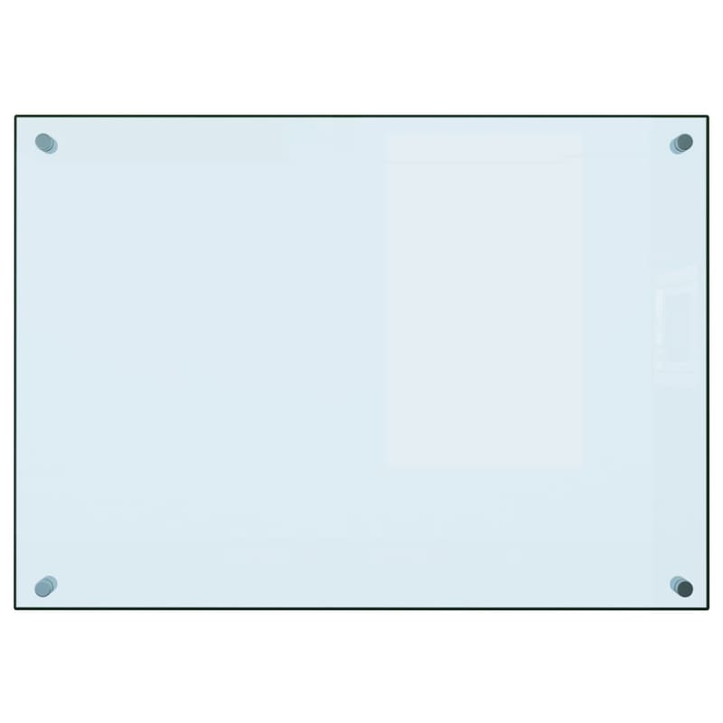 Stænkplade Til Køkkenet 70 X 50 Cm Hærdet Glas Hvid - Hvid - Stænkplade køkken