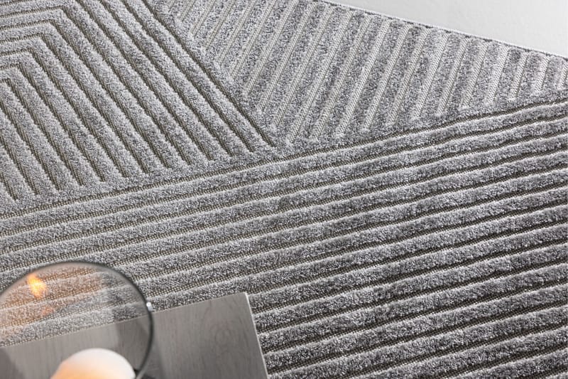 Aron Plastmåtte 240x340 cm - Grå - Tekstiler - Tæpper - Udendørs tæpper - Plasttæpper