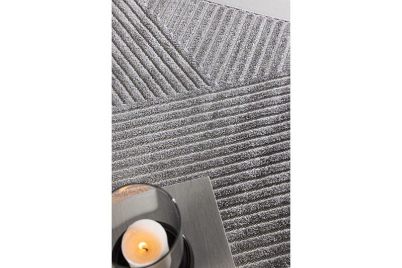 Aron Plastmåtte 240x340 cm - Grå - Tekstiler - Tæpper - Udendørs tæpper - Plasttæpper