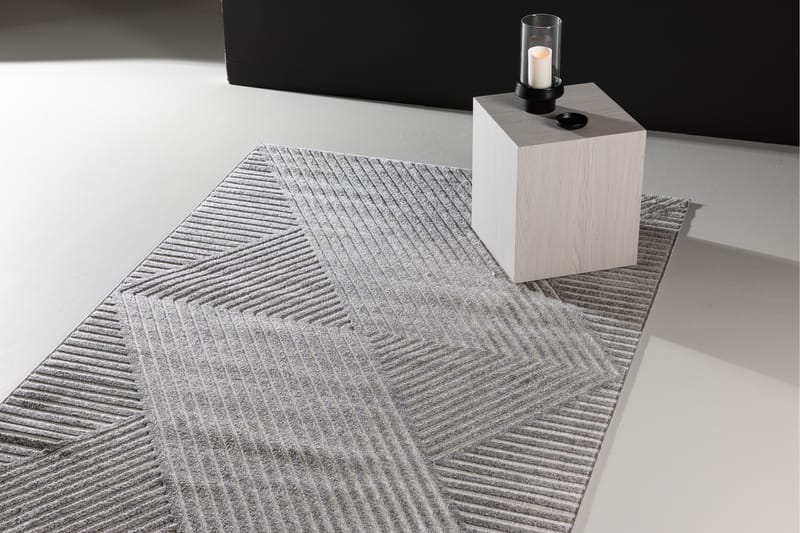 Aron Plastmåtte 240x340 cm - Grå - Tekstiler - Tæpper - Udendørs tæpper - Plasttæpper