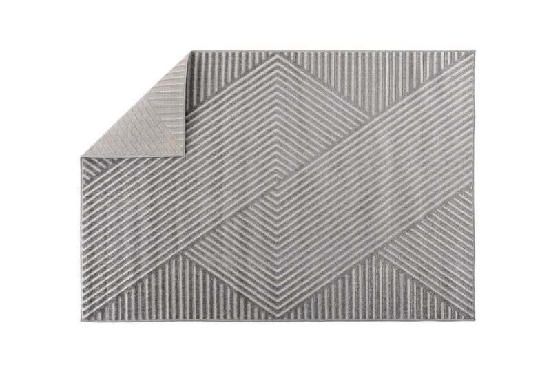 Aron Plastmåtte 160x230 cm - Grå - Tekstiler - Tæpper - Udendørs tæpper - Plasttæpper