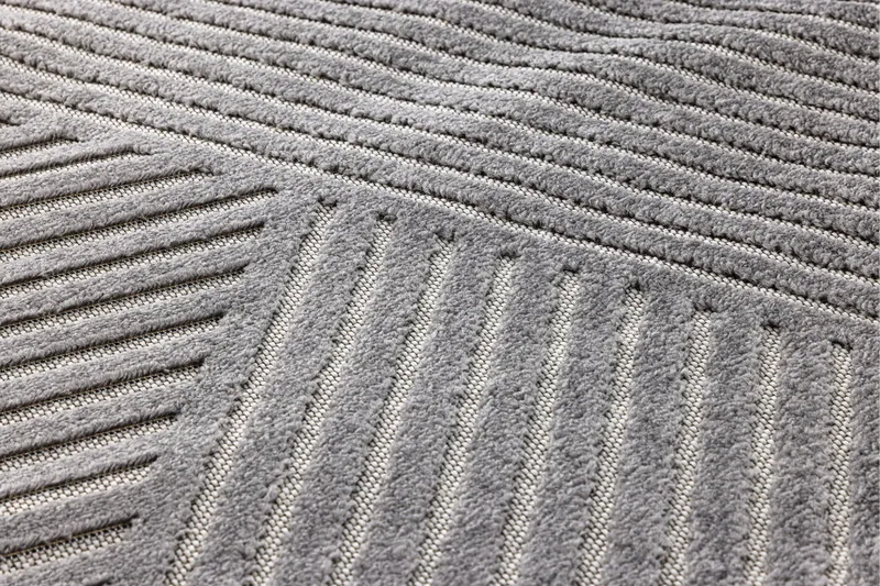 Aron Plastmåtte 160x230 cm - Grå - Tekstiler - Tæpper - Udendørs tæpper - Plasttæpper