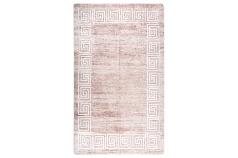 gulvtæppe 120x180 cm skridsikkert og vaskbart beige - Beige - Tekstiler - Tæpper - Udendørs tæpper - Plasttæpper