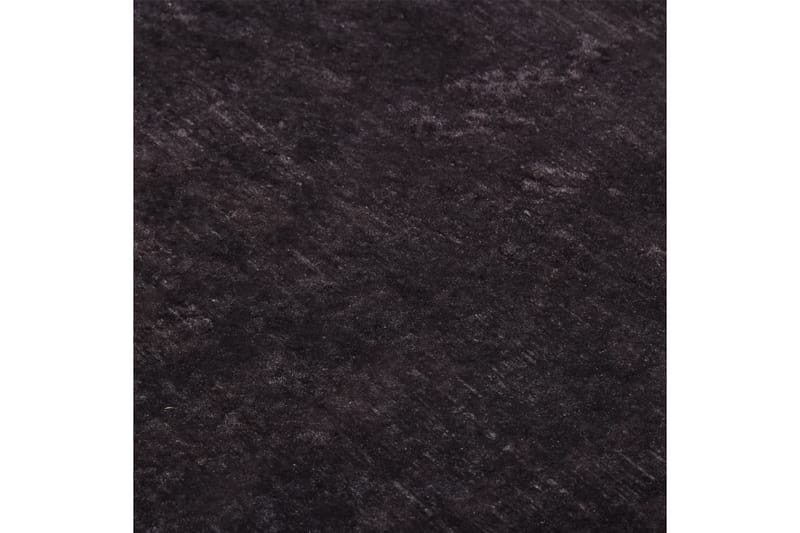 gulvtæppe 120x180 cm skridsikkert og vaskbart sort og guld - Flerfarvet - Køkkenmåtte - Plasttæpper - Hall måtte