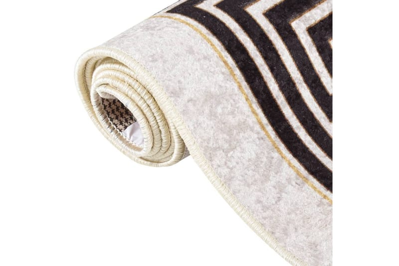 gulvtæppe 80x150 cm skridsikkert og vaskbart lys beige - Beige - Tekstiler - Tæpper - Udendørs tæpper - Plasttæpper
