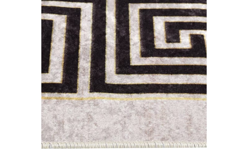 gulvtæppe 80x150 cm skridsikkert og vaskbart lys beige - Beige - Tekstiler - Tæpper - Udendørs tæpper - Plasttæpper