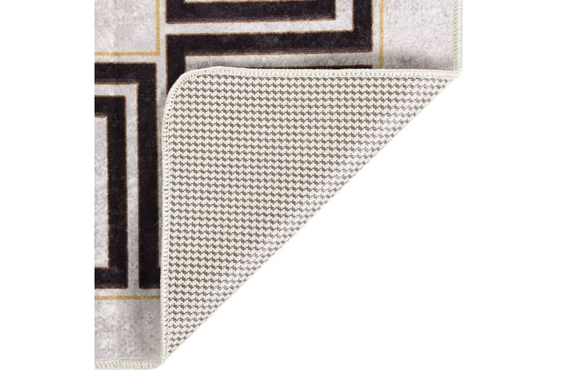 gulvtæppe 80x150 cm skridsikkert og vaskbart lys beige - Beige - Tekstiler - Tæpper - Udendørs tæpper - Plasttæpper