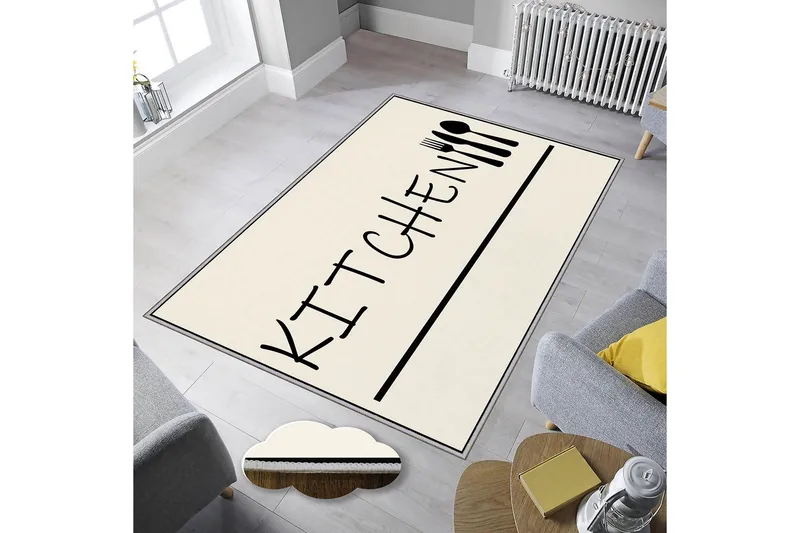 Homefesto Tæppe 100x200 cm - Flerfarvet - Tekstiler - Tæpper - Små tæpper