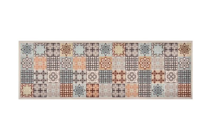 Vaskbar Køkkenmåtte 60x300 cm Mosaikmønster - Flerfarvet - Køkkenmåtte