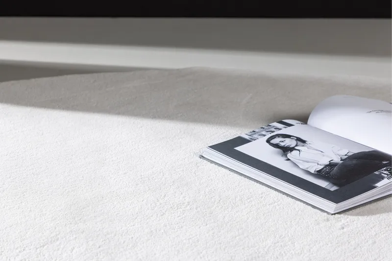 Nixie Plastmåtte 200 cm Rund - Hvit - Tekstiler - Tæpper - Udendørs tæpper - Plasttæpper