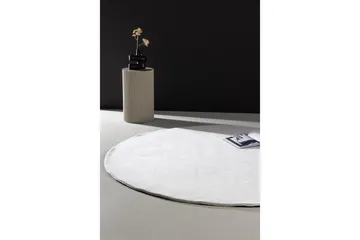 Nixie Plastmåtte 200 cm Rund - Hvit - Tekstiler - Tæpper - Moderne tæppe - Wiltontæpper
