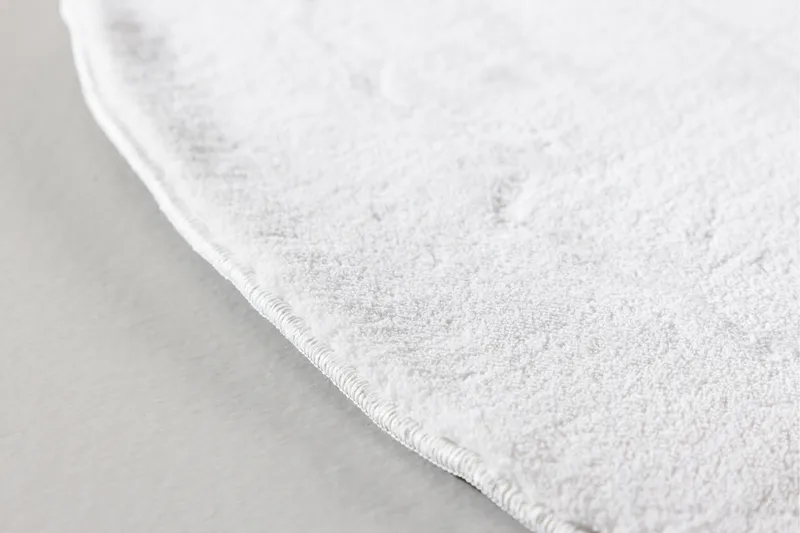 Nixie Plastmåtte 200 cm Rund - Hvit - Tekstiler - Tæpper - Udendørs tæpper - Plasttæpper