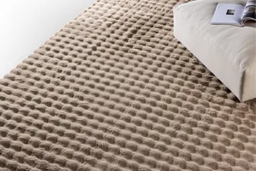 Novis Plastmåtte 200x290 cm - Beige - Tekstiler - Tæpper - Moderne tæppe - Wiltontæpper
