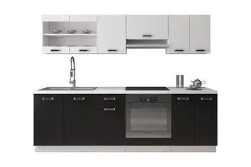 Omega Køkken møbelsæt - Hvid | Sort - Hus & renovering - Køkken & bad - Køkken & bryggers - Køkkenmøbler