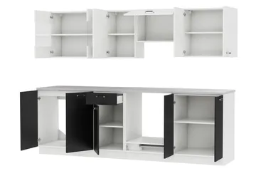Omega Køkken møbelsæt - Hvid | Sort - Hus & renovering - Køkken & bad - Køkken & bryggers - Køkkenmøbler