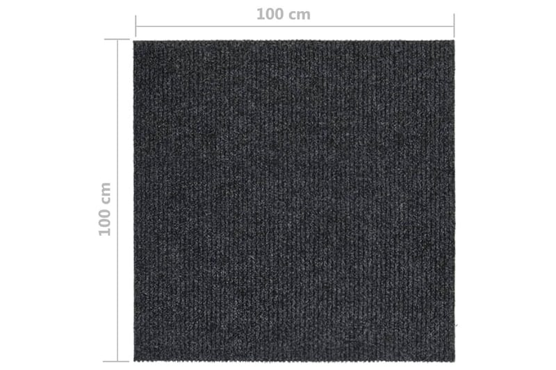 snavsbestandig tæppeløber 100x100 cm antracitgrå - Antracit - Tekstiler - Tæpper - Udendørs tæpper - Plasttæpper