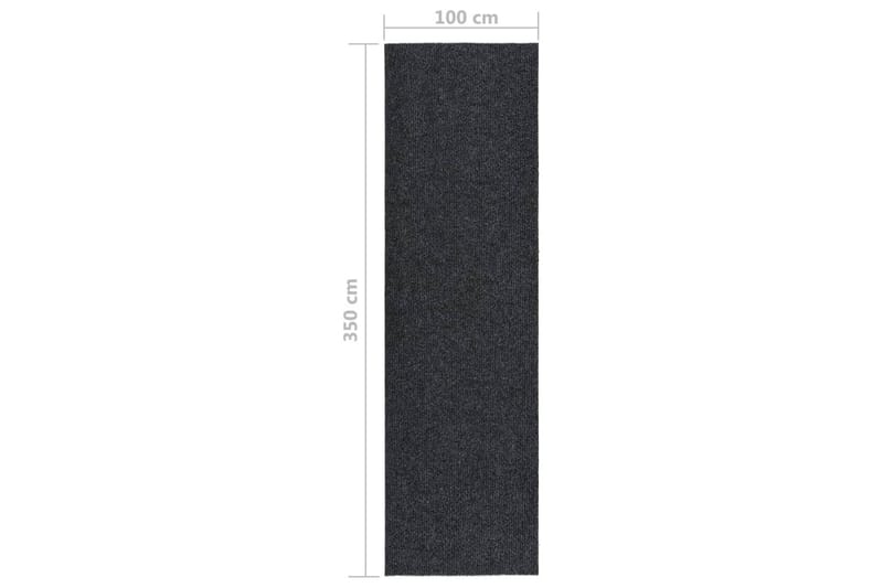 snavsbestandig tæppeløber 100x350 cm antracitgrå - Antracit - Tekstiler - Tæpper - Udendørs tæpper - Plasttæpper