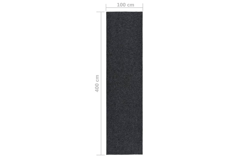 snavsbestandig tæppeløber 100x400 cm antracitgrå - Antracit - Tekstiler - Tæpper - Udendørs tæpper - Plasttæpper