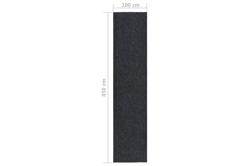 snavsbestandig tæppeløber 100x450 cm antracitgrå - Antracit - Tekstiler - Tæpper - Udendørs tæpper - Plasttæpper