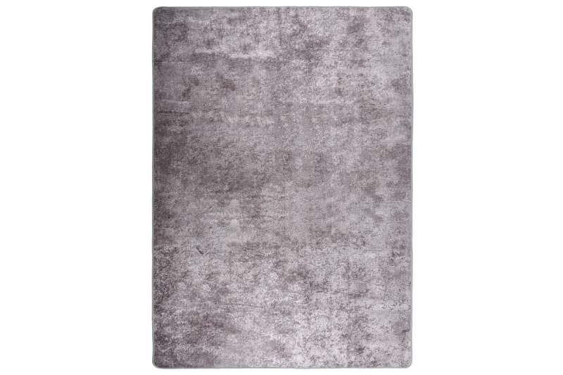 tæppe 120x180 cm skridsikkert og vaskbart grå - Grå - Tekstiler - Tæpper - Udendørs tæpper - Plasttæpper