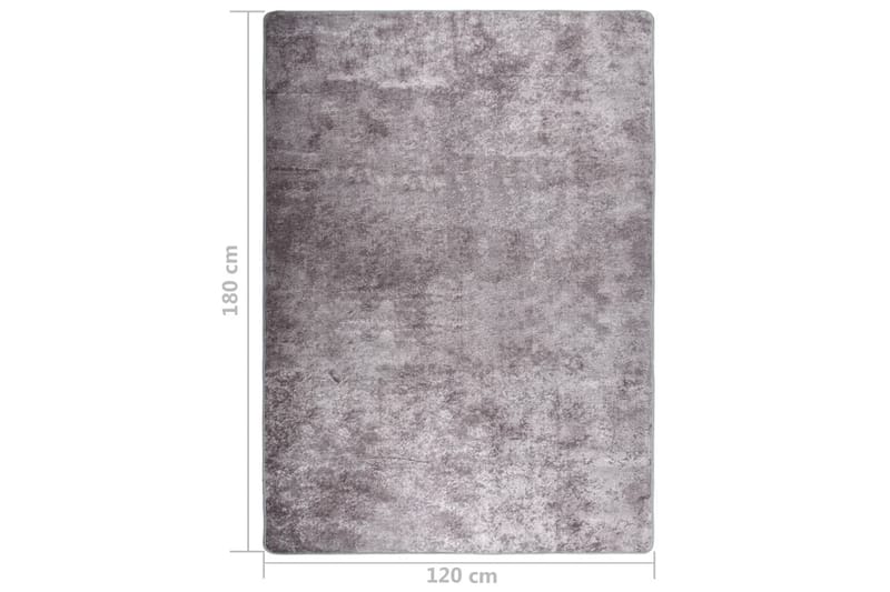 tæppe 120x180 cm skridsikkert og vaskbart grå - Grå - Tekstiler - Tæpper - Udendørs tæpper - Plasttæpper