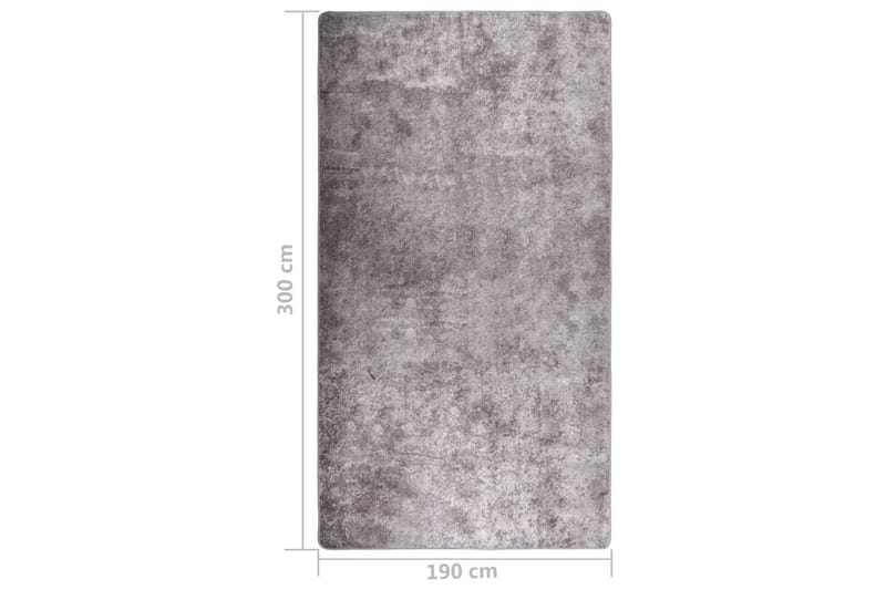 tæppe 190x300 cm skridsikkert og vaskbart grå - Grå - Tekstiler - Tæpper - Udendørs tæpper - Plasttæpper