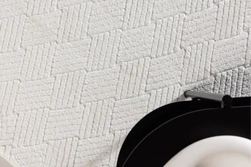 Todd Plastmåtte 160x230 cm - Hvit - Tekstiler - Tæpper - Moderne tæppe - Bomuldstæpper