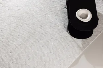 Todd Plastmåtte 160x230 cm - Hvit - Tekstiler - Tæpper - Moderne tæppe - Bomuldstæpper