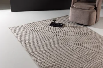 Vince Plastmåtte 160x230 cm - Brun - Tekstiler - Tæpper - Moderne tæppe - Viskosetæpper & kunstsilketæpper