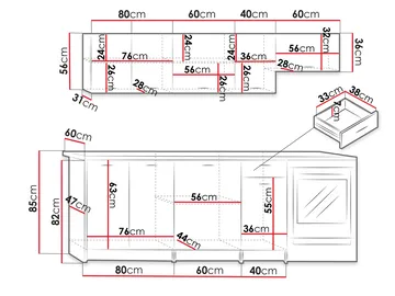 køkkensæt Mela Sort, valnød - Sort, valnød - Hus & renovering - Køkken & bad - Køkken & bryggers - Køkkenbordplade & køkkenbord