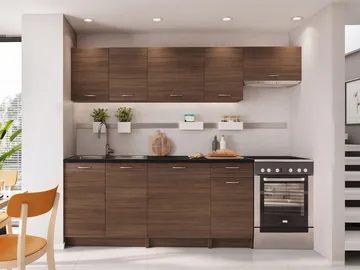 køkkensæt Mela Sort, valnød - Sort, valnød - Hus & renovering - Køkken & bad - Køkken & bryggers - Køkkenbordplade & køkkenbord