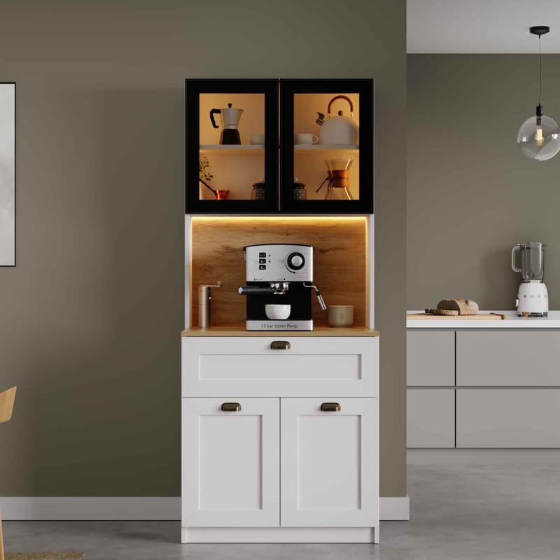 Kaffereol Hanah Home Nero Solo 1600-225 (80 x 190 x 44 cm) Hvid - Hvid - Hus & renovering - Køkken & bad - Køkken & bryggers
