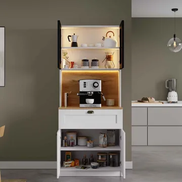 Kaffereol Hanah Home Nero Solo 1600-225 (80 x 190 x 44 cm) Hvid - Hvid - Hus & renovering - Køkken & bad - Køkken & bryggers