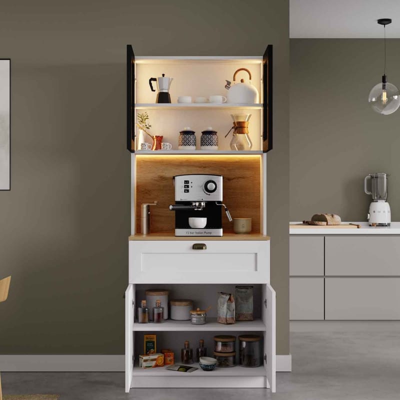 Kaffereol Hanah Home Nero Solo 1600-225 (80 x 190 x 44 cm) Hvid - Hvid - Hus & renovering - Køkken & bad - Køkken & bryggers